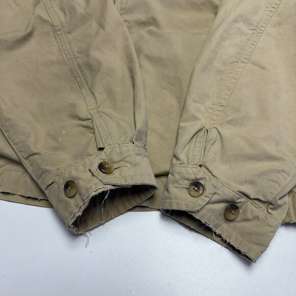 Vintage Nautica Jacket Mens Large 27x27 Beige Full Zip Collared - Picture 11 of 16